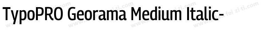 TypoPRO Georama Medium Italic字体转换